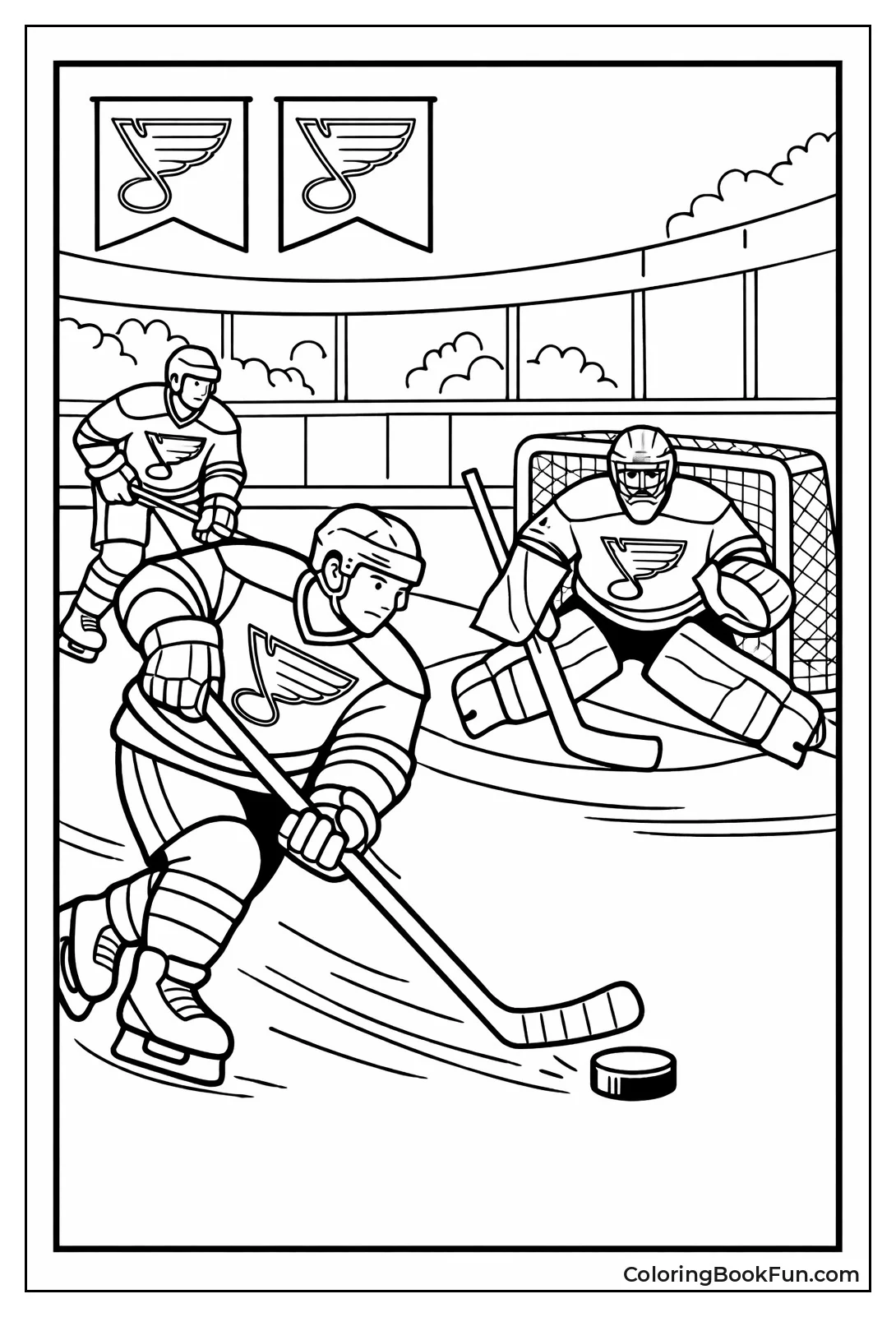 Blues Skate and Shoot