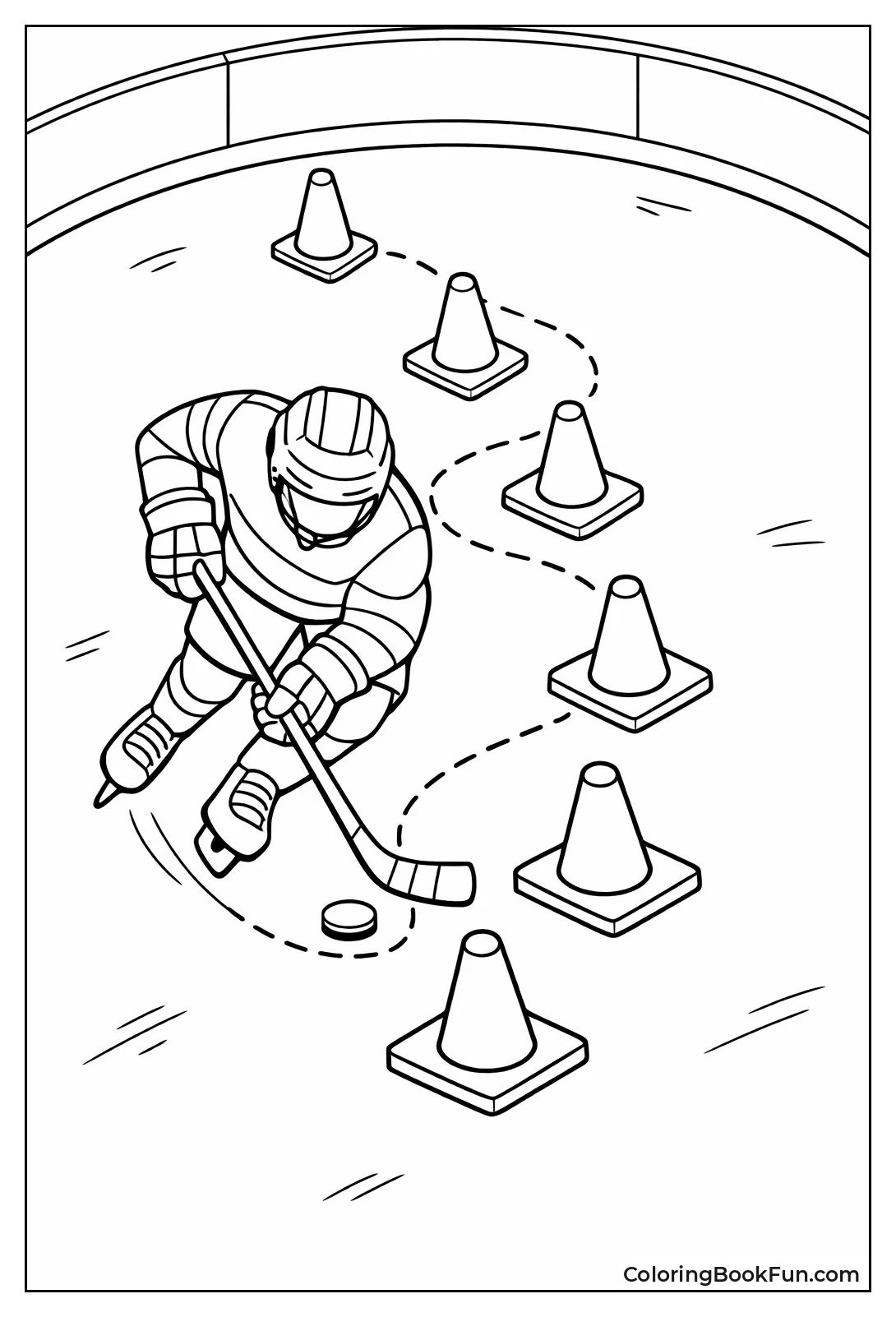 Player Weaves through Cones