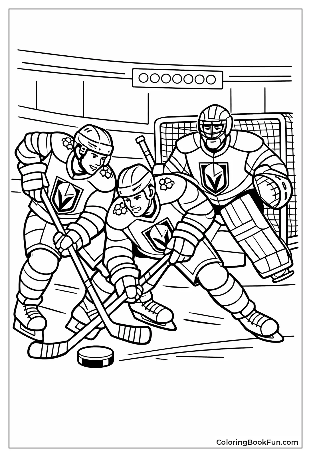 Knights Fight for Puck