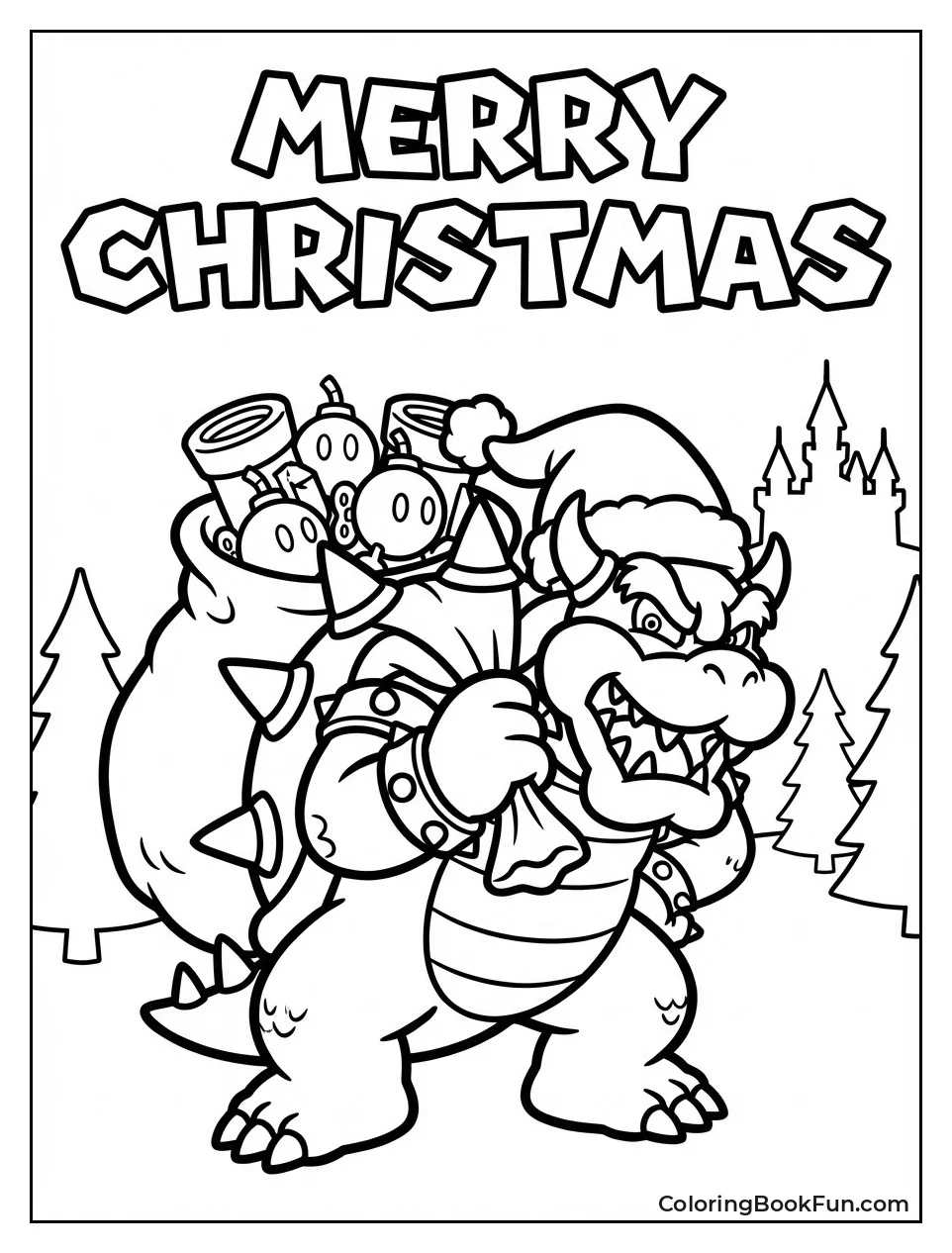 Santa Bowser Hauls Bombs