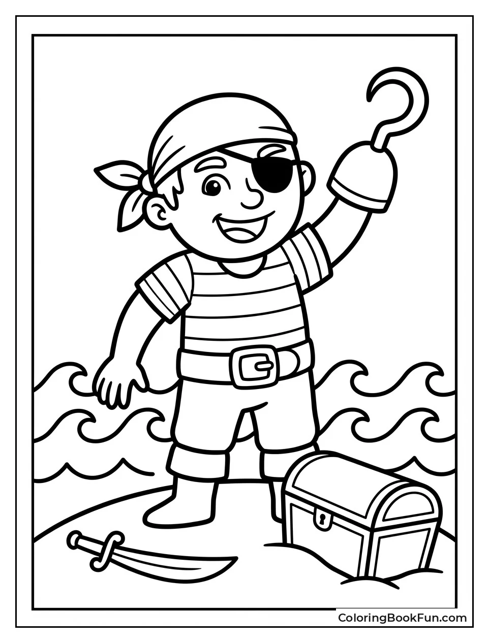 Pirate Displays Shiny Hook Hand