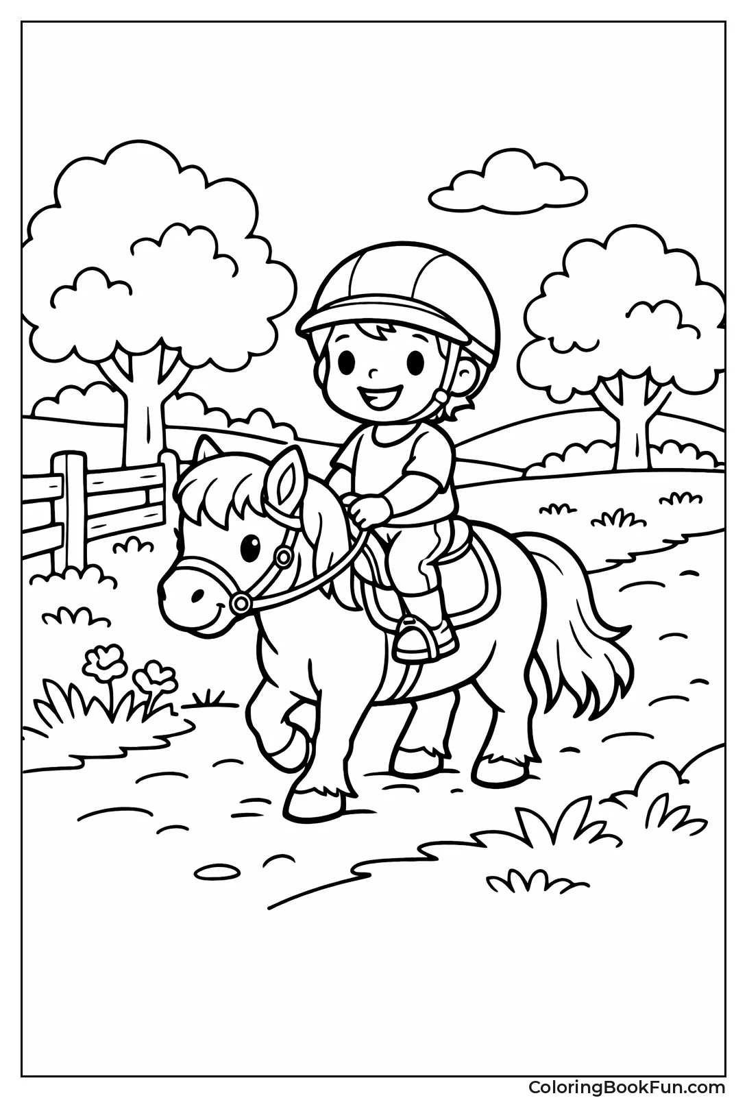 Child Riding Pony
