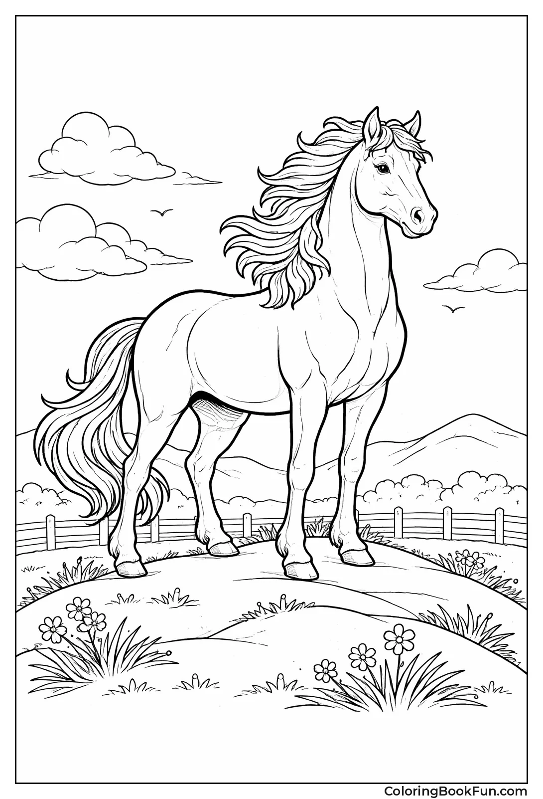 Standing Majestic Stallion