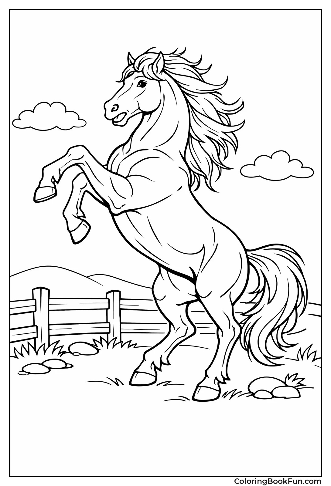 Rearing Proud Stallion