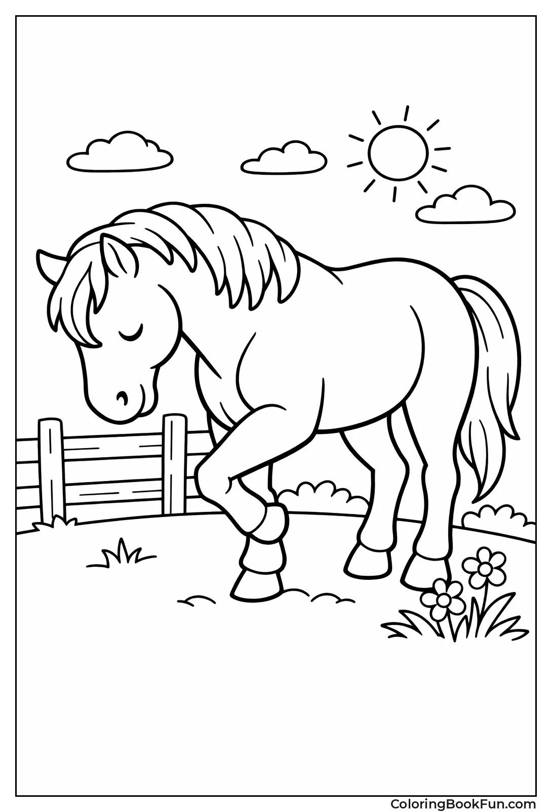 Sleeping Standing Horse