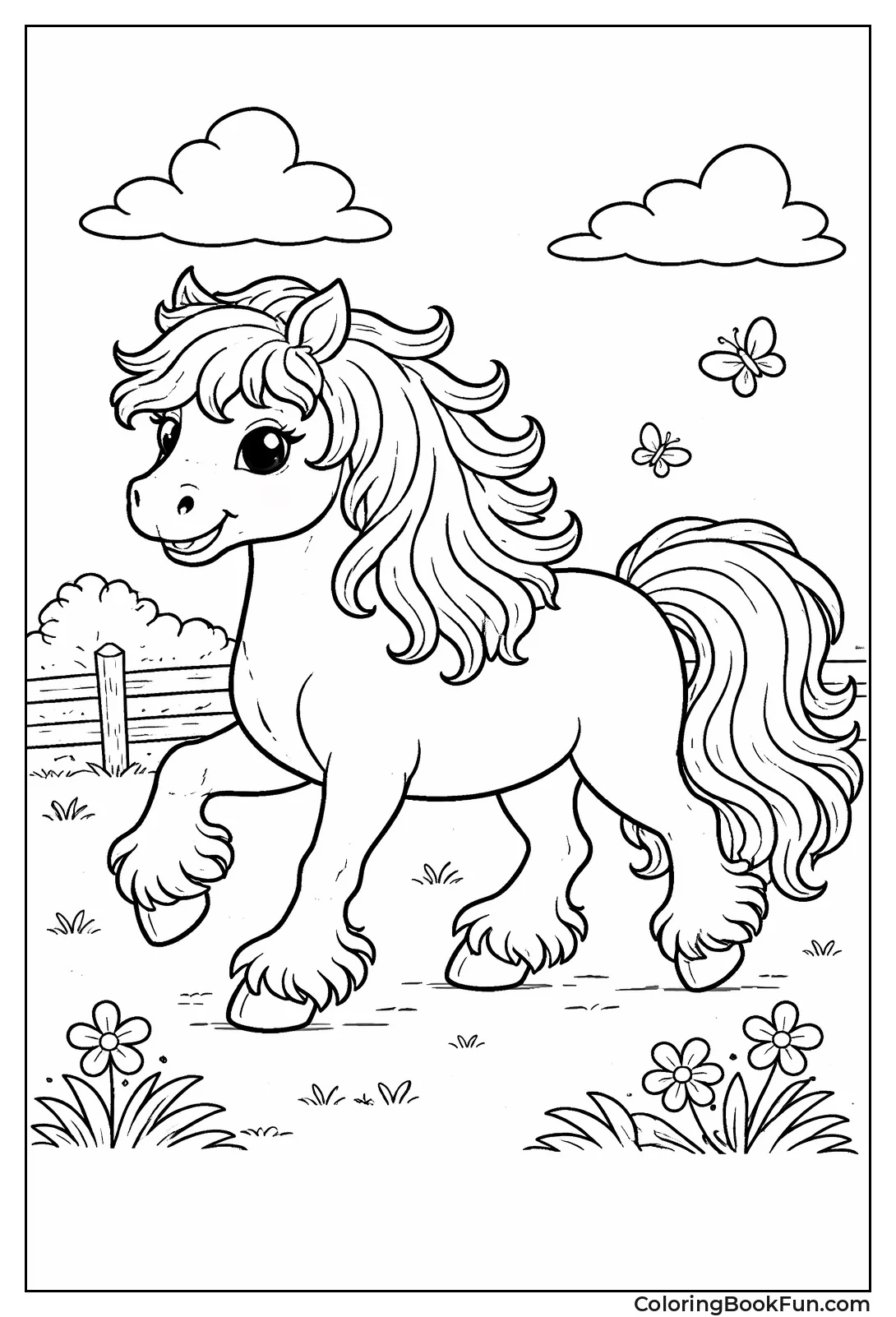 Trotting Shetland Pony