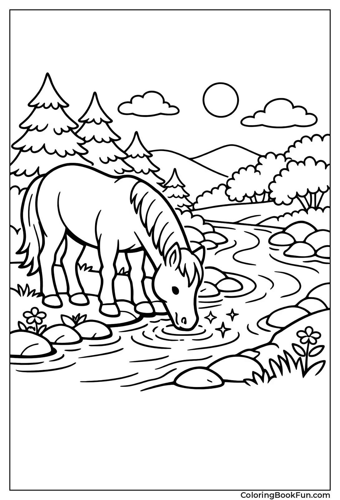 Horse by River