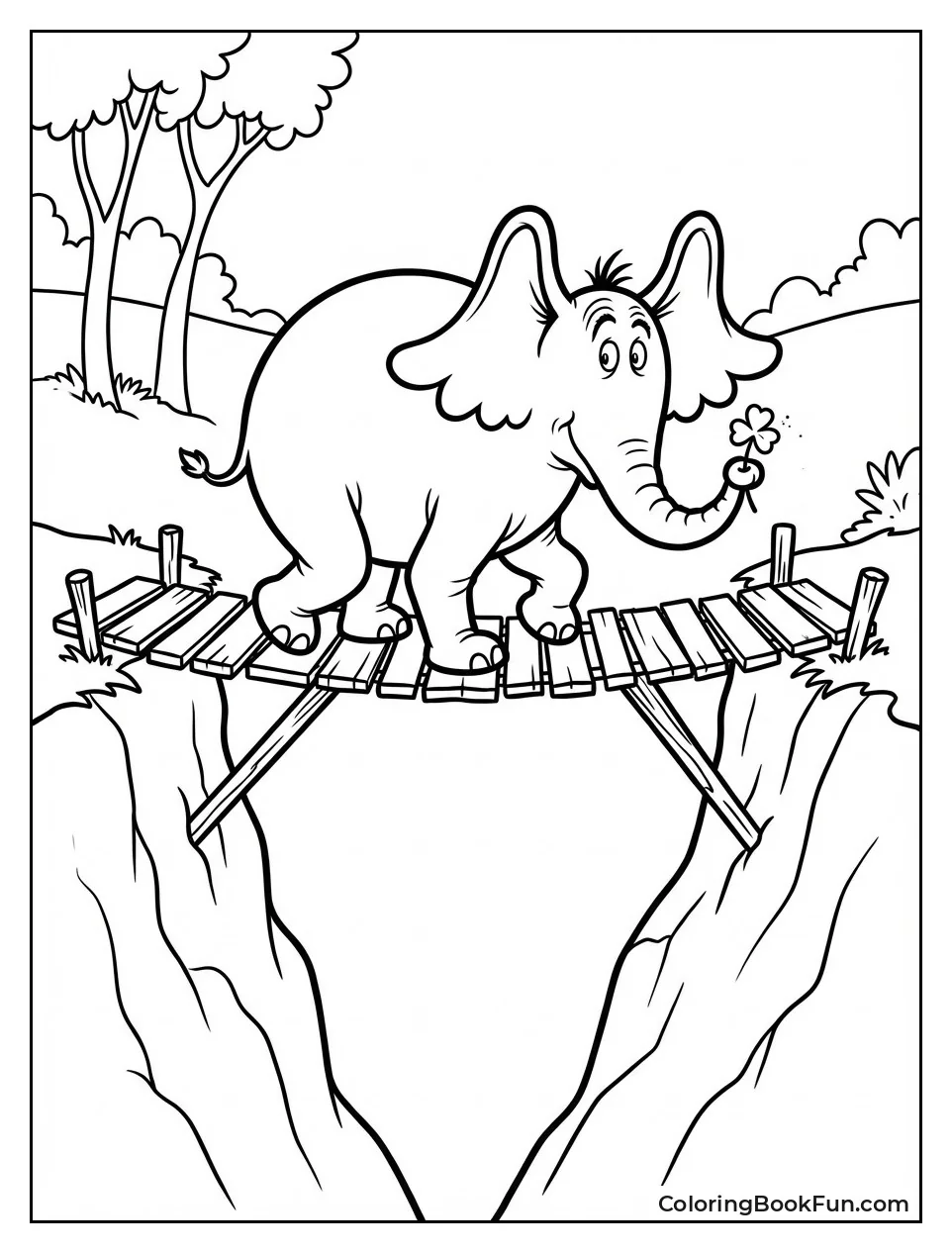 Horton Crosses Wobbly Bridge