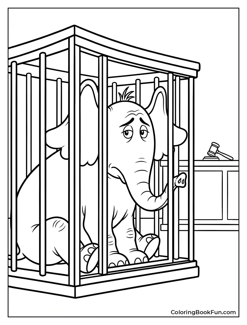 Horton Sits in Cage