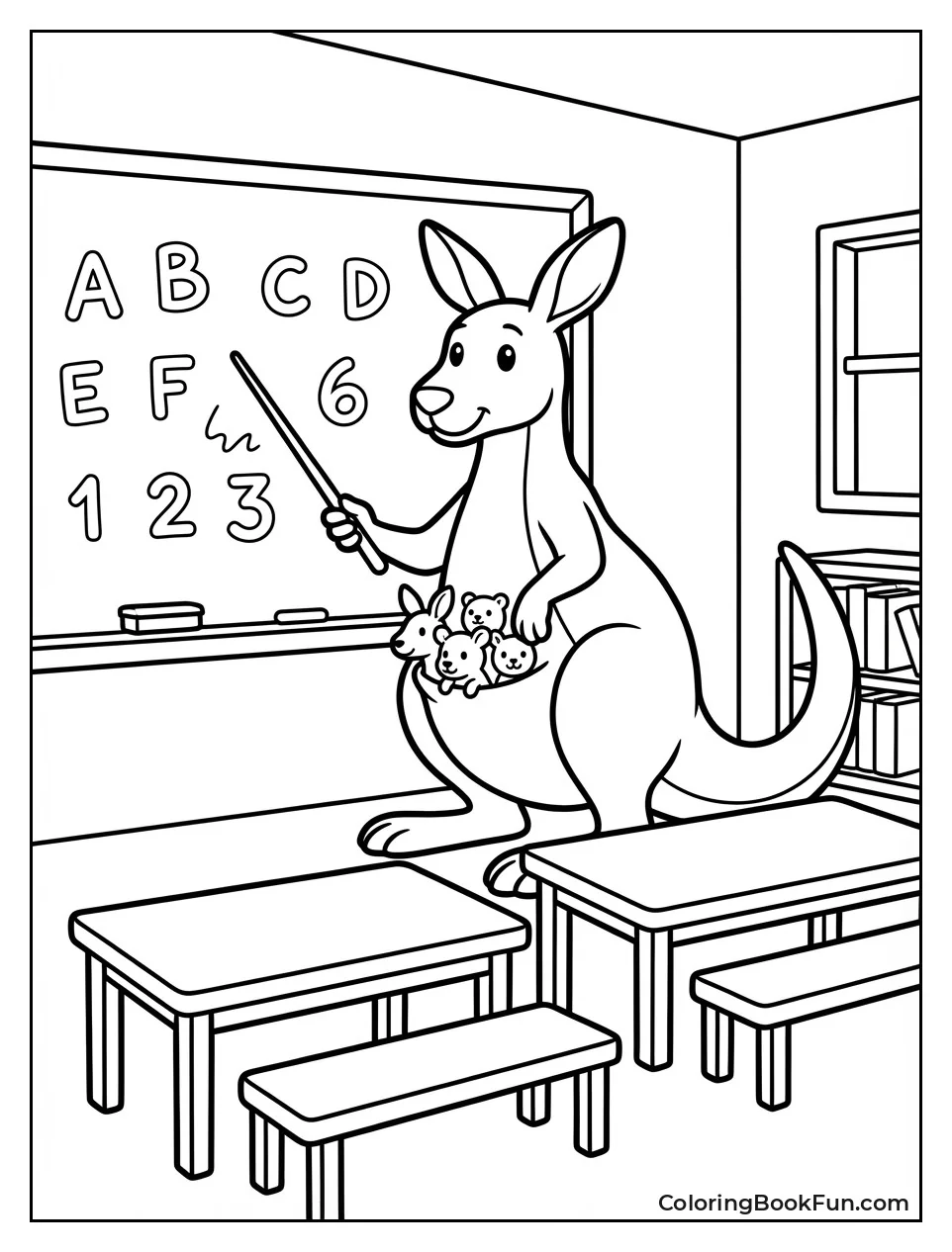 Kangaroo Teaches from Pouch