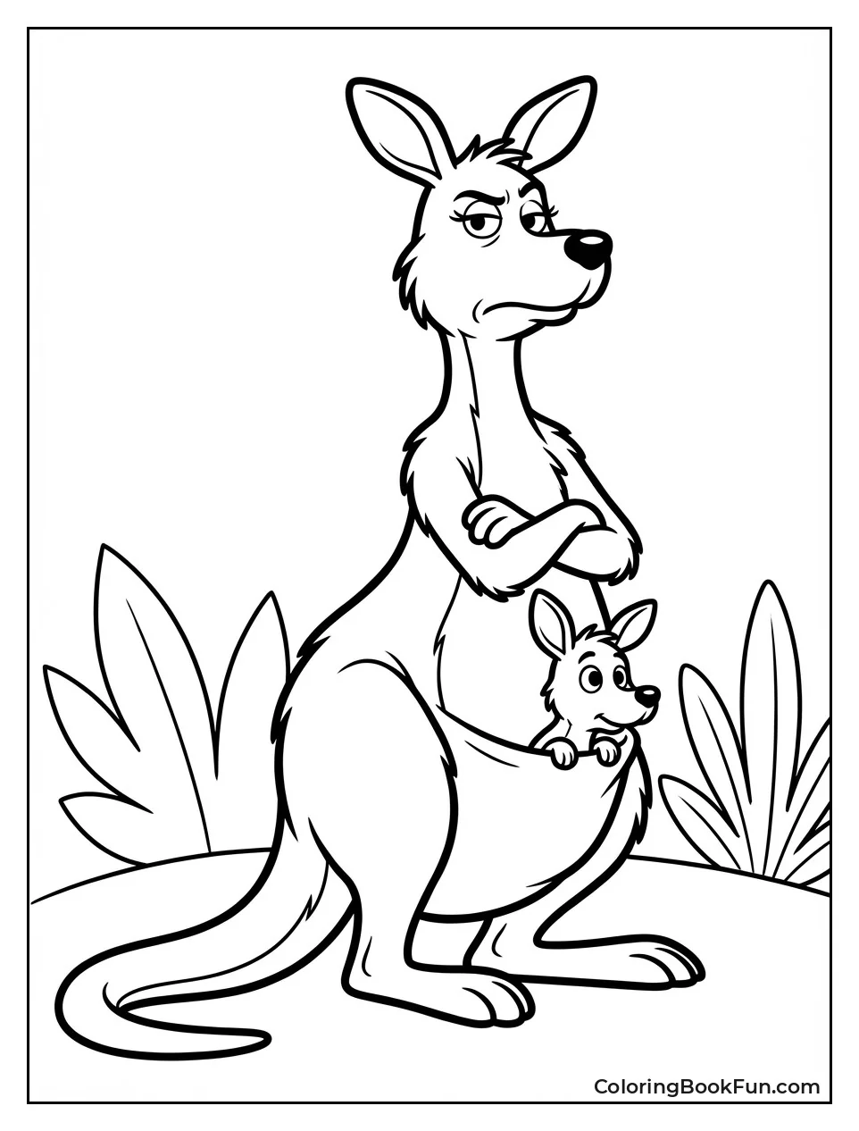 Sour Kangaroo Crosses Arms