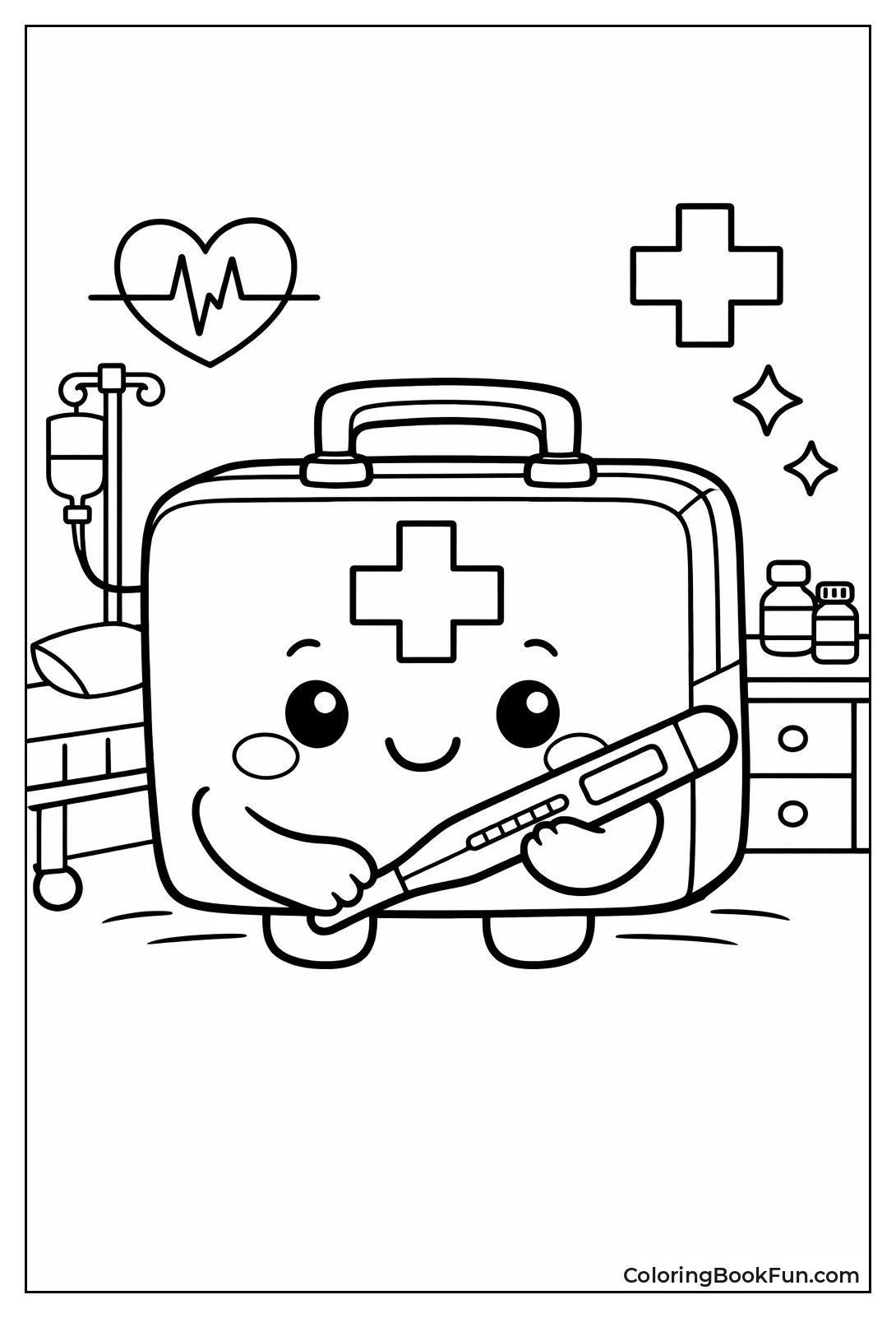 Cute First Aid Kit Smiling