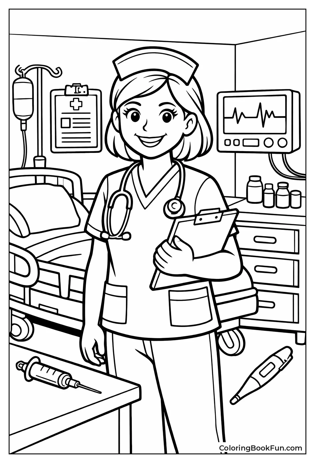 Nurse in Hospital Room