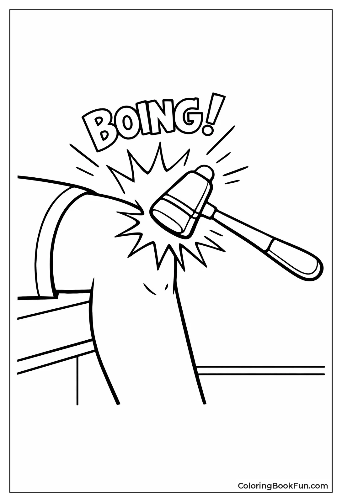 Reflex Hammer Hitting Knee