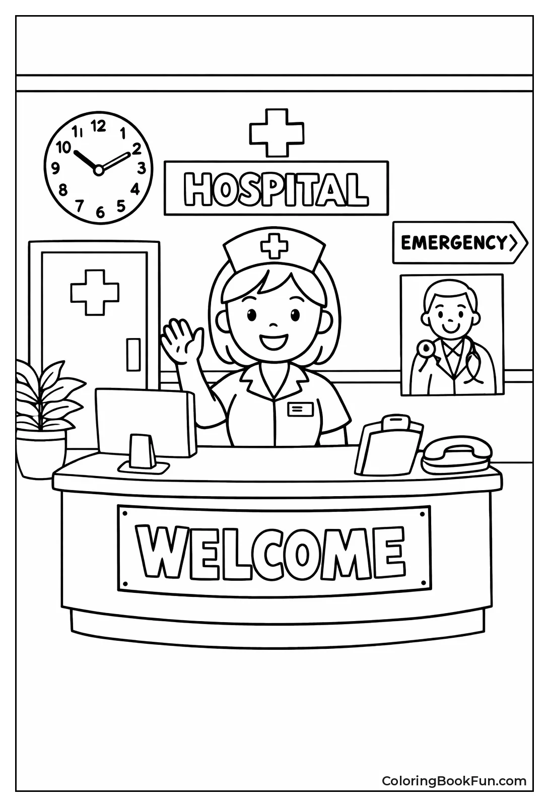 Friendly Receptionist Waving Hello