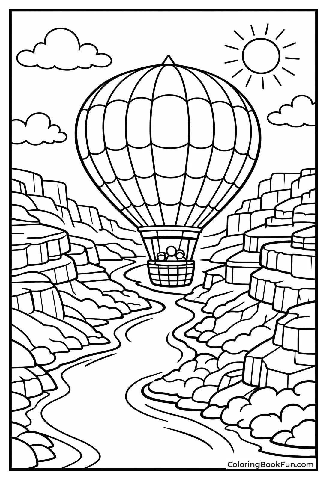 Balloon Glides over Canyon