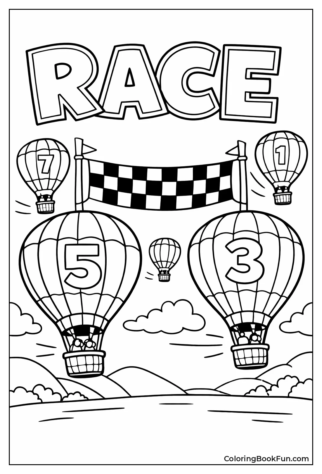 Racing Balloons to Flag