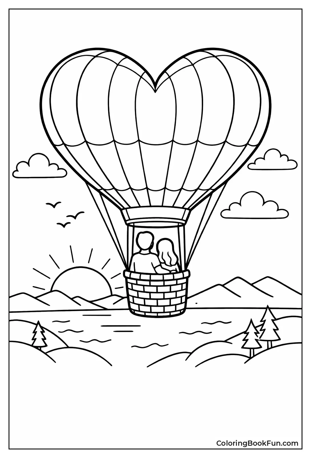 Heart Balloon at Sunset