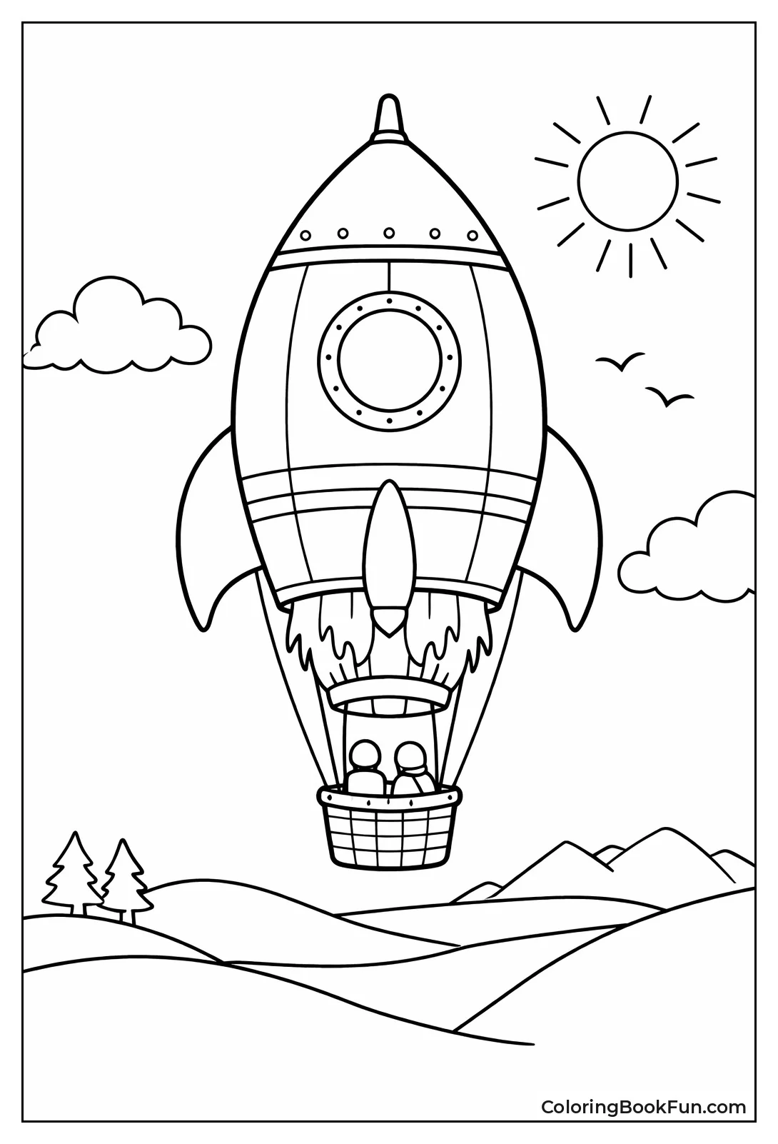 Rocket Shaped Hot Air Balloon