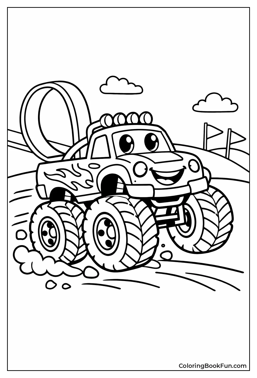 Happy Monster Truck Smiles Wide