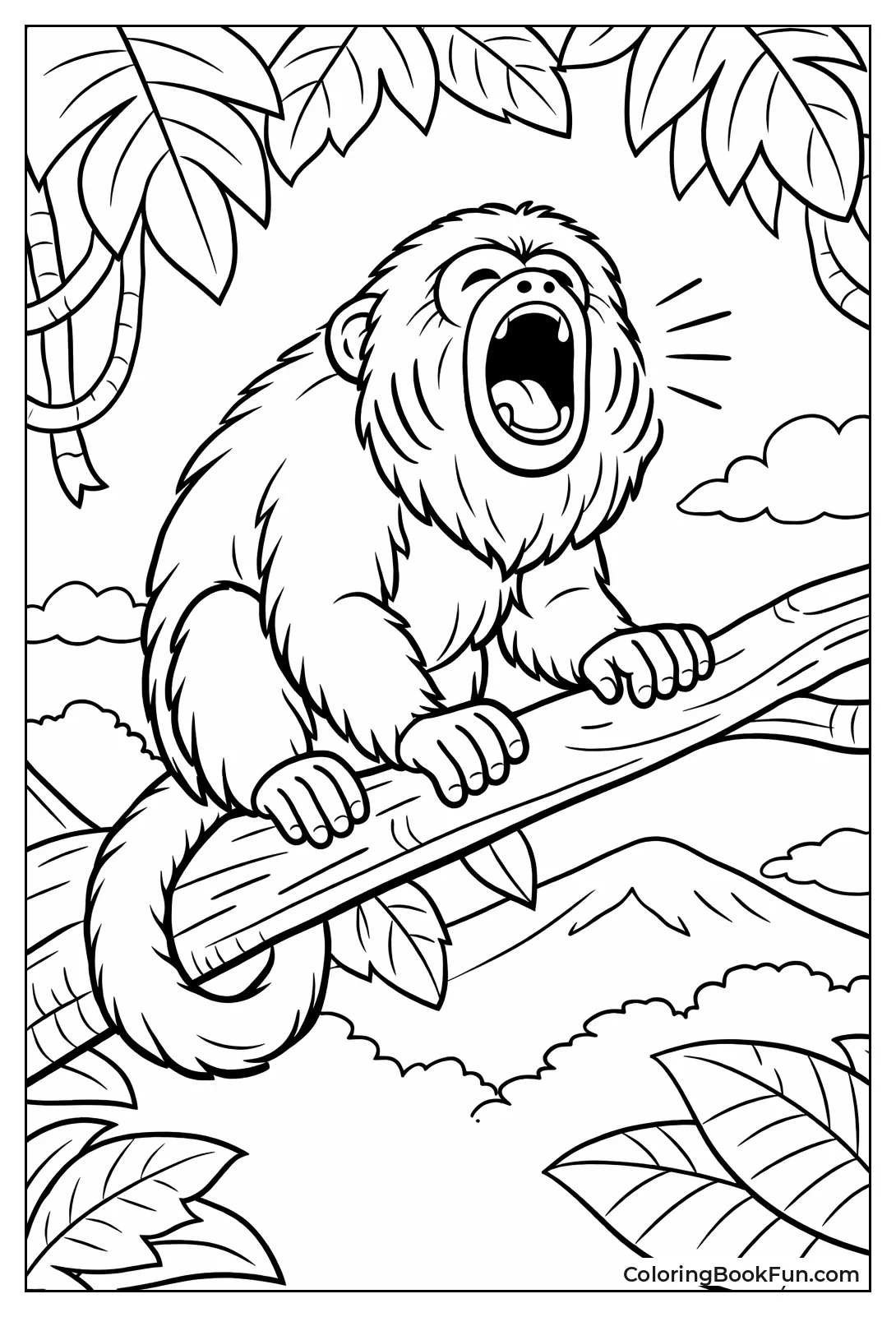 Howler Monkey Open Mouth