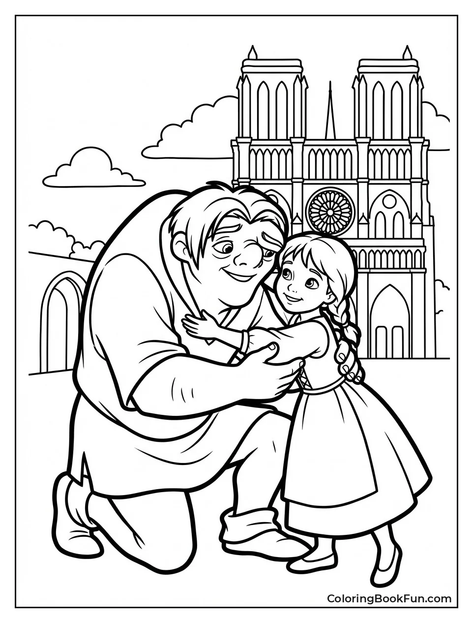 Girl Hugs Quasimodo Warmly