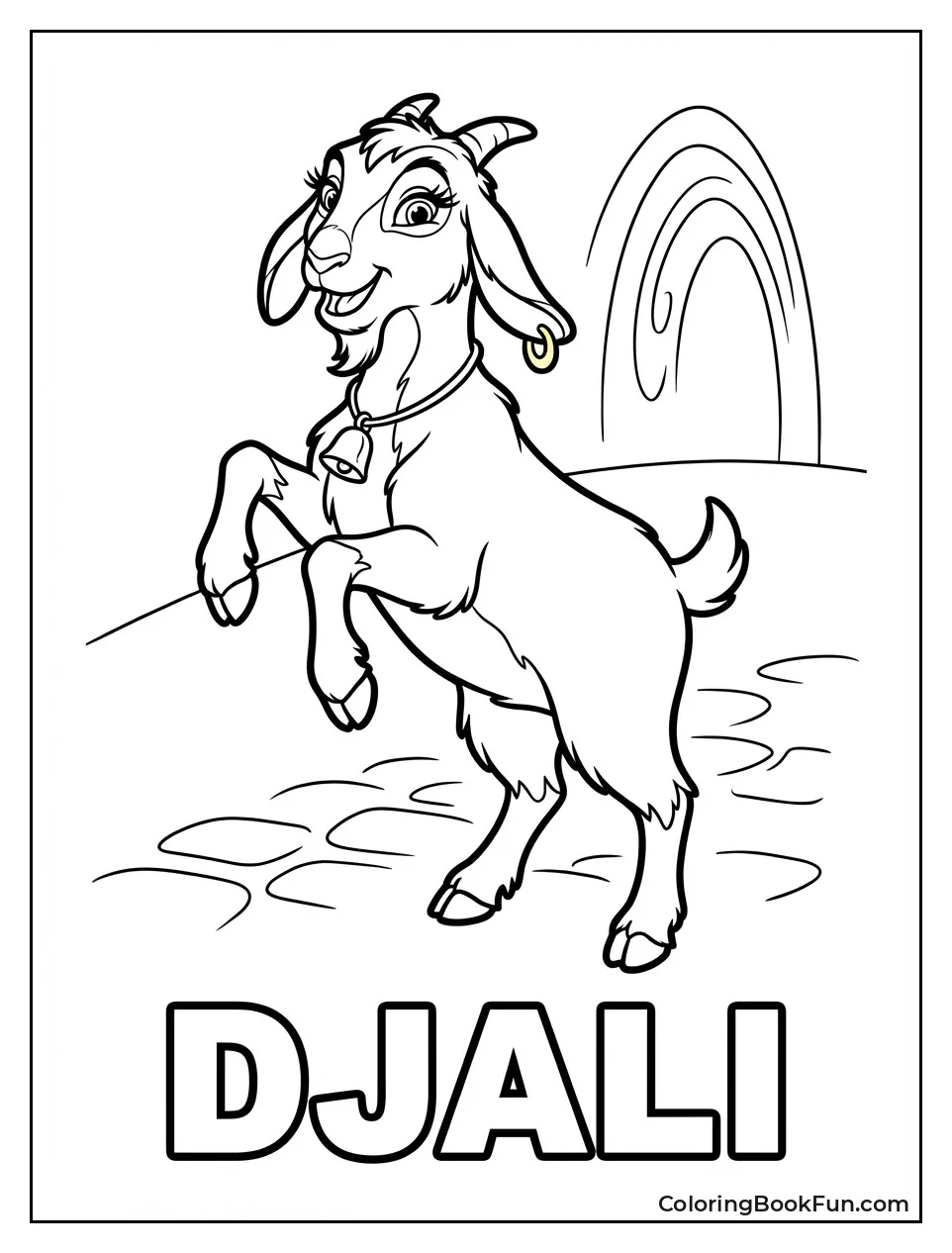 Djali Goat Stands Playfully