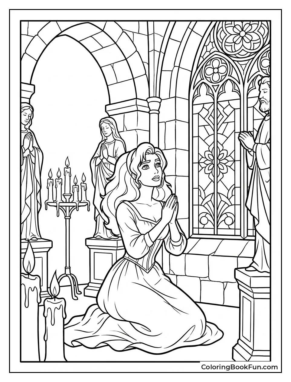 Esmeralda Prays with Candles