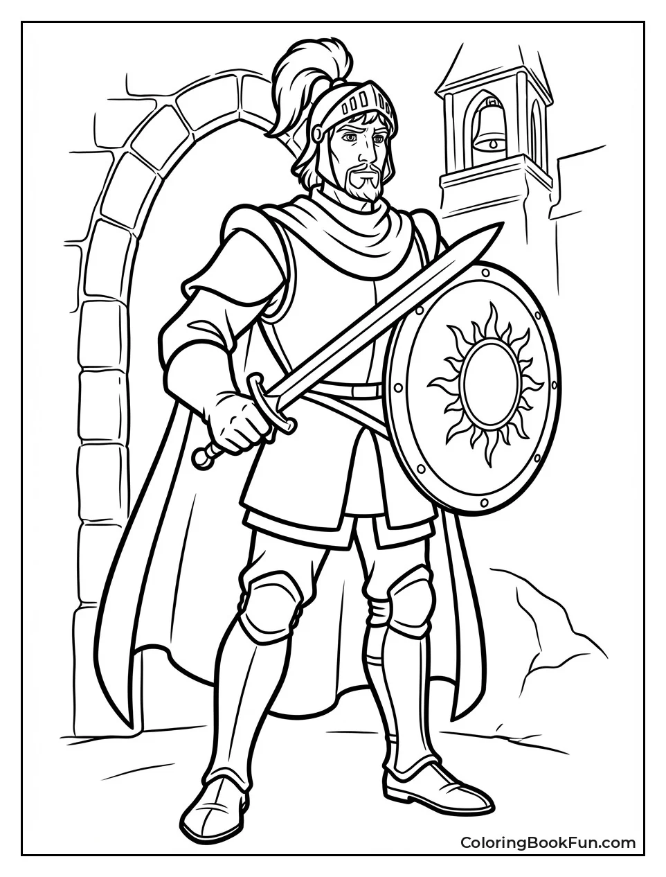 Phoebus Poses with Sword Ready