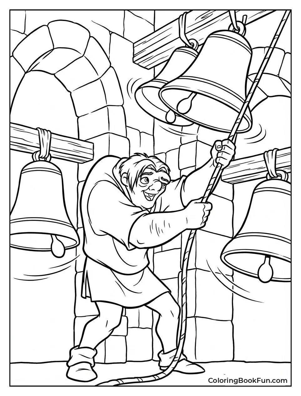 Quasimodo Pulls Ringing Bell Ropes