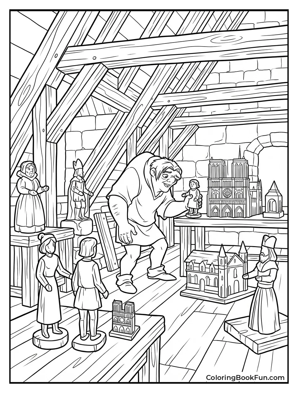 Quasimodo Carves in Workshop