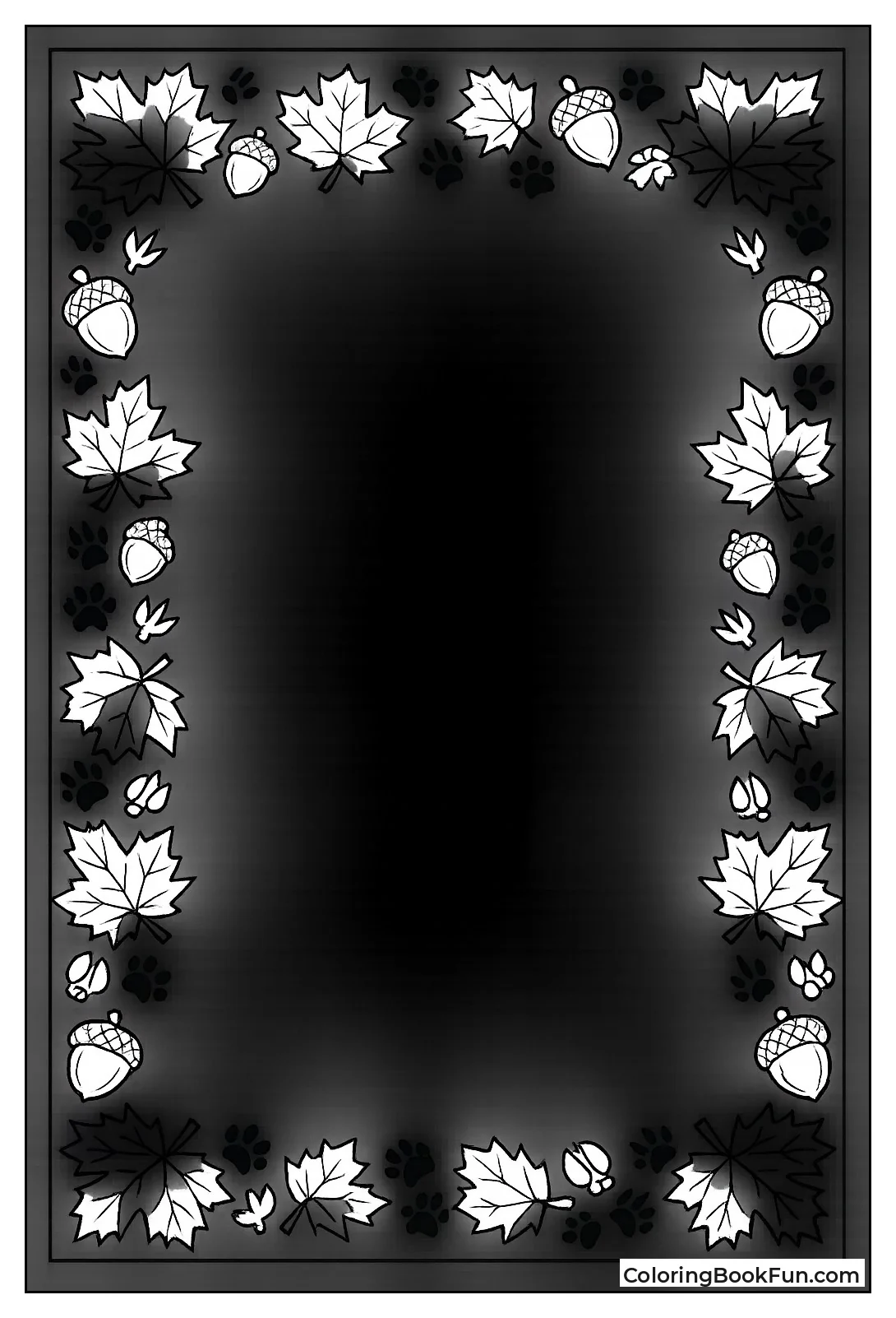 Autumn Woods Border Design