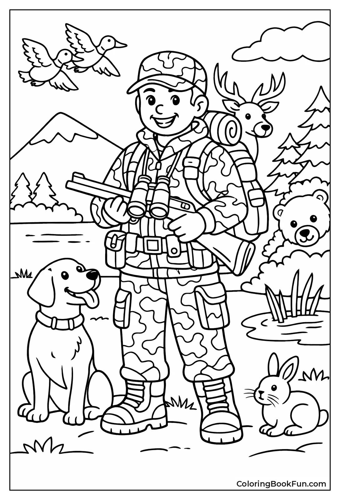 Detailed Camo Hunter Gear