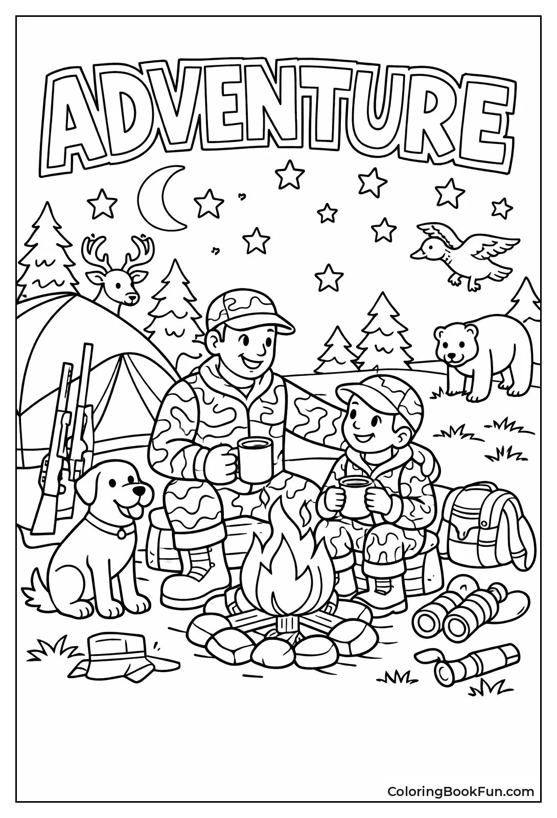 Father and Son Campfire