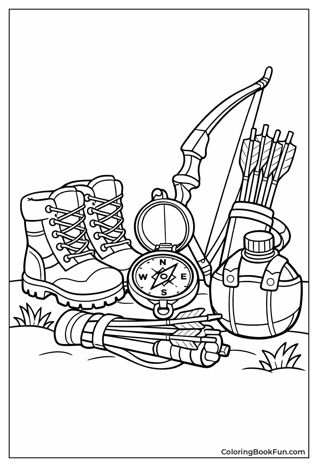 Flat Lay Hunting Gear