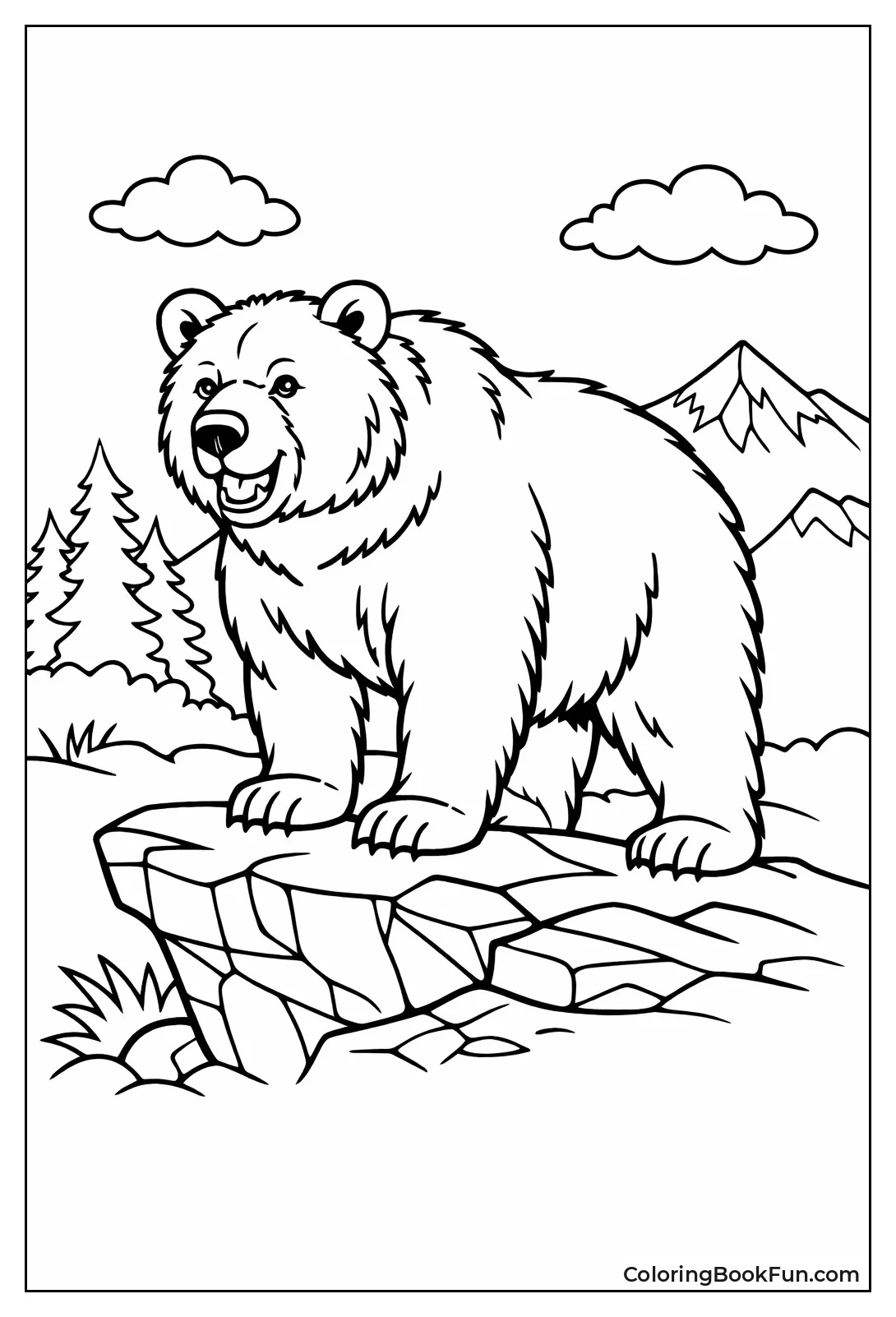 Grizzly Bear on Ledge