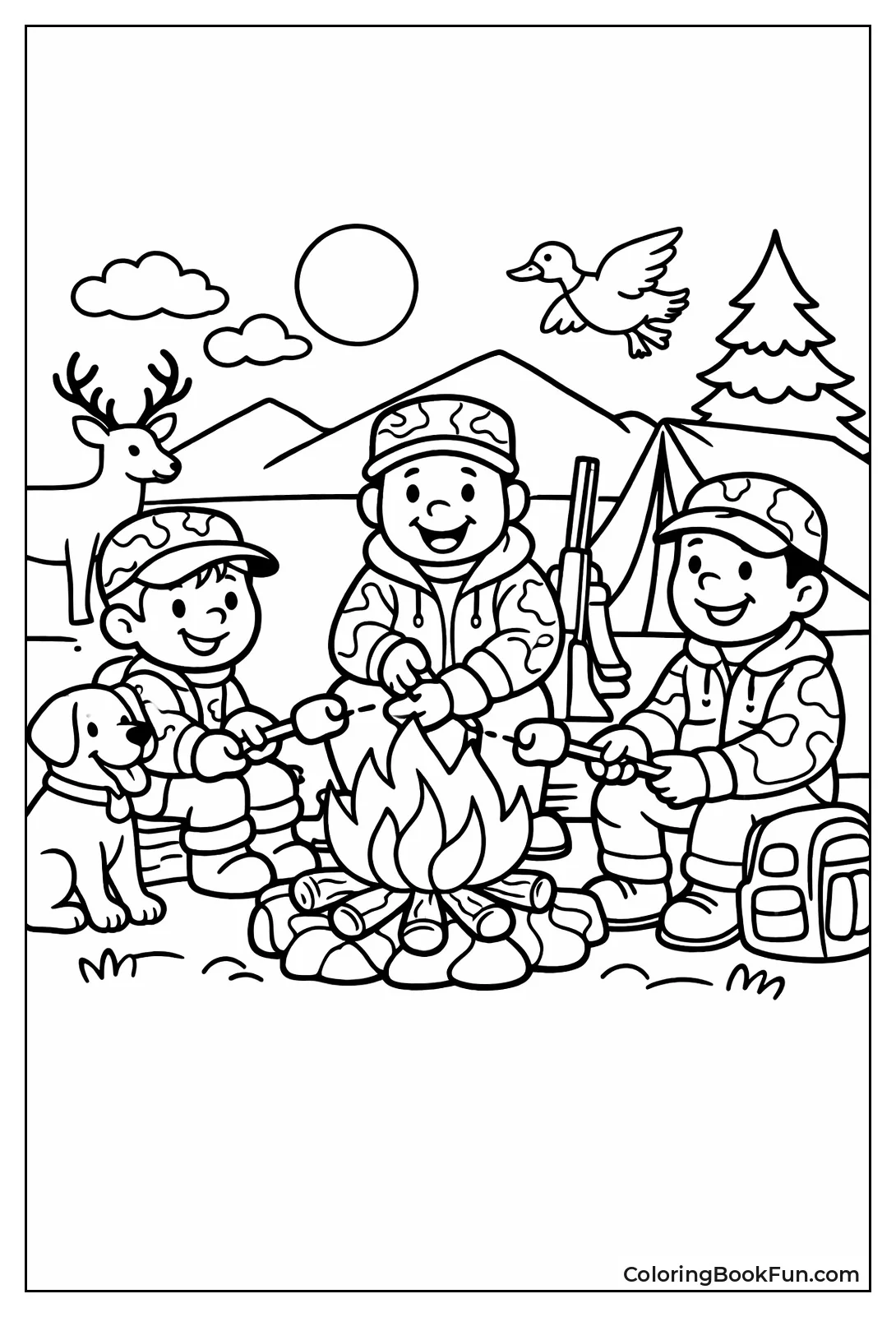 Hunters Roast Marshmallows