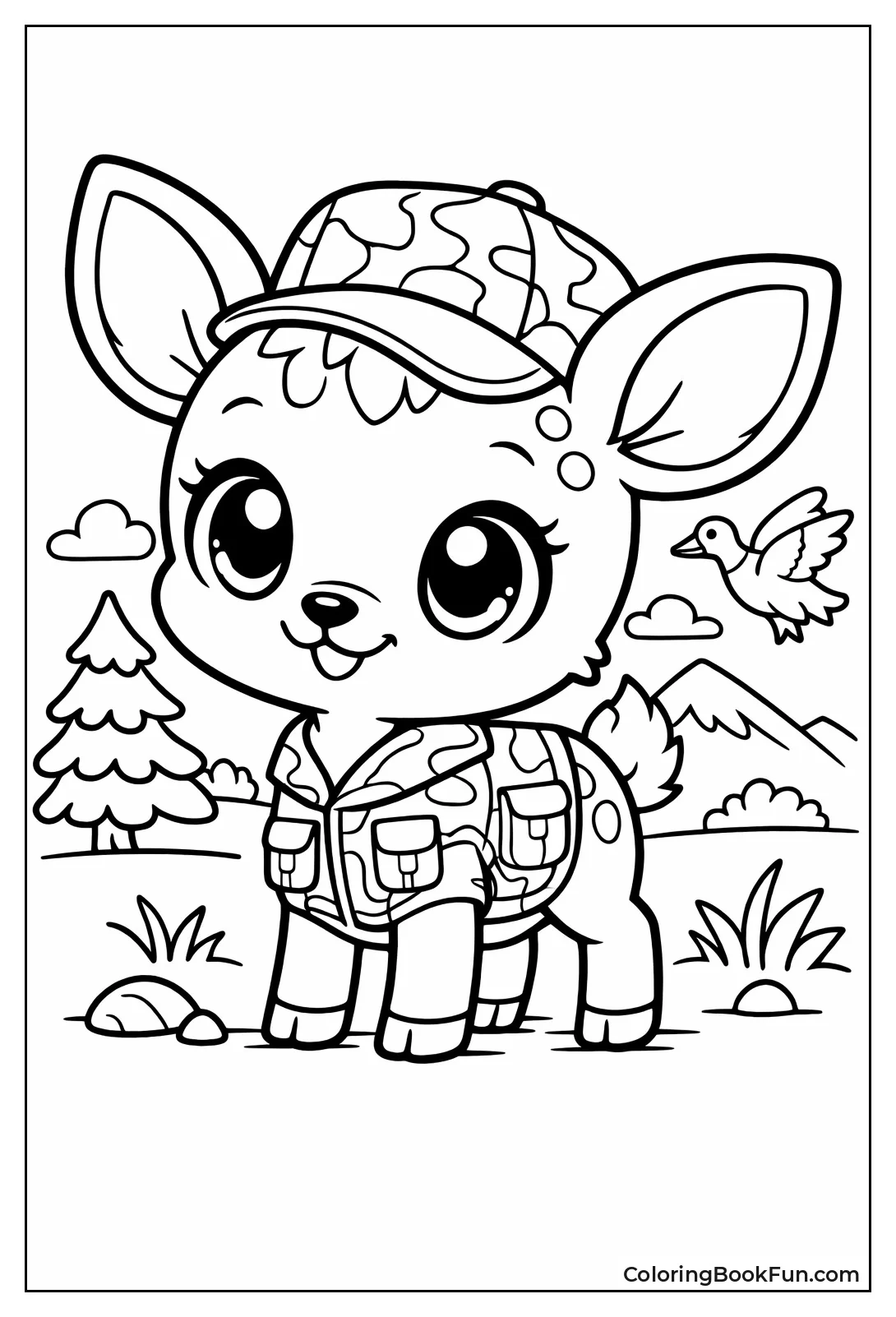Kawaii Camo Baby Deer
