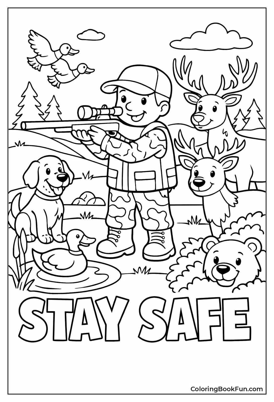 Hunter Wears Orange Vest