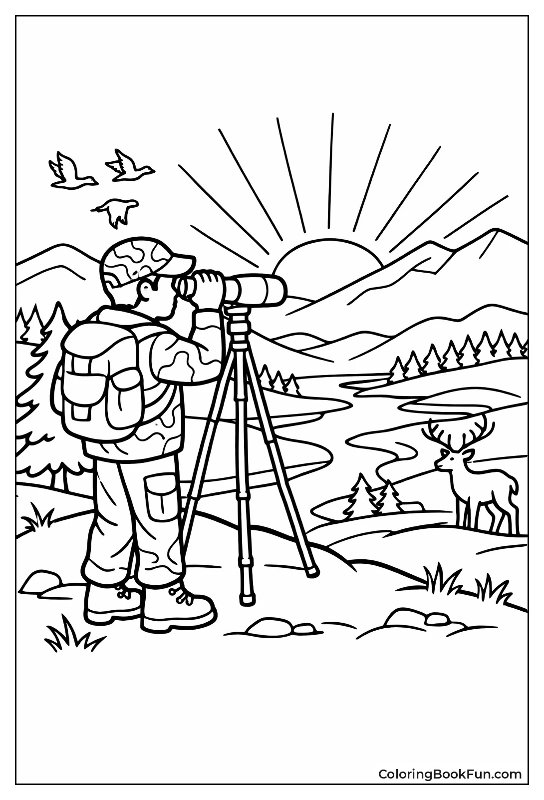 Sunrise Hunter Silhouette