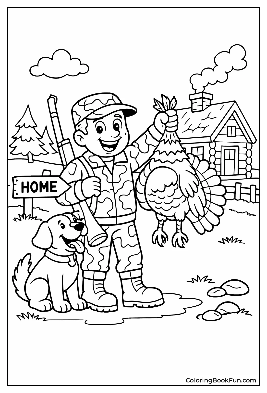 Hunter Celebrates with Turkey