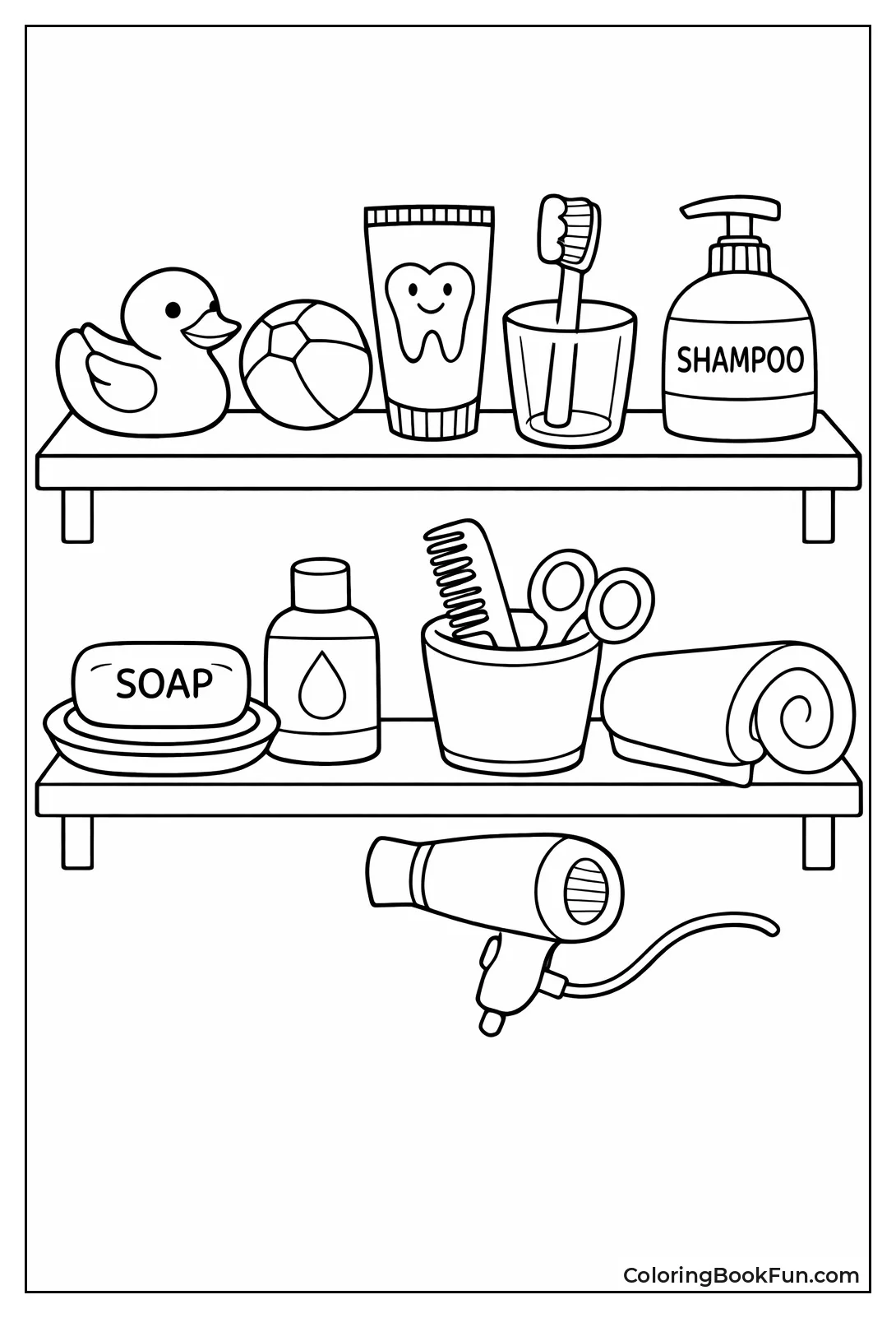 Color Shelf Hygiene Items