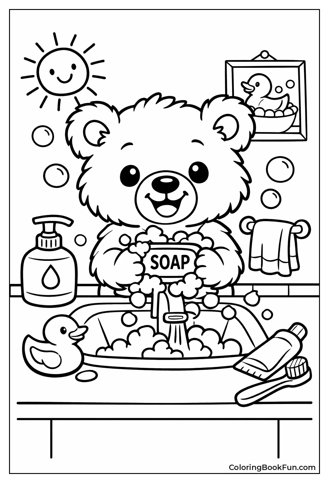 Bear Scrubbing Its Paws