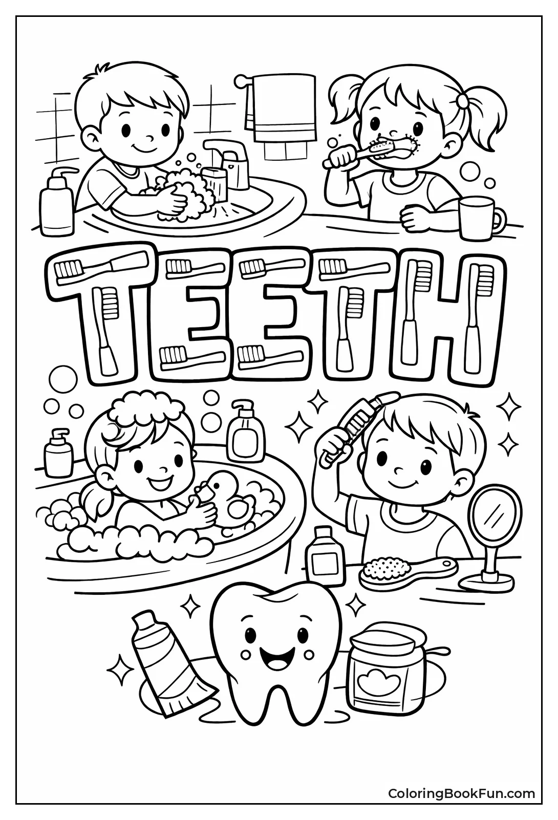 Bubble Letters Say Teeth