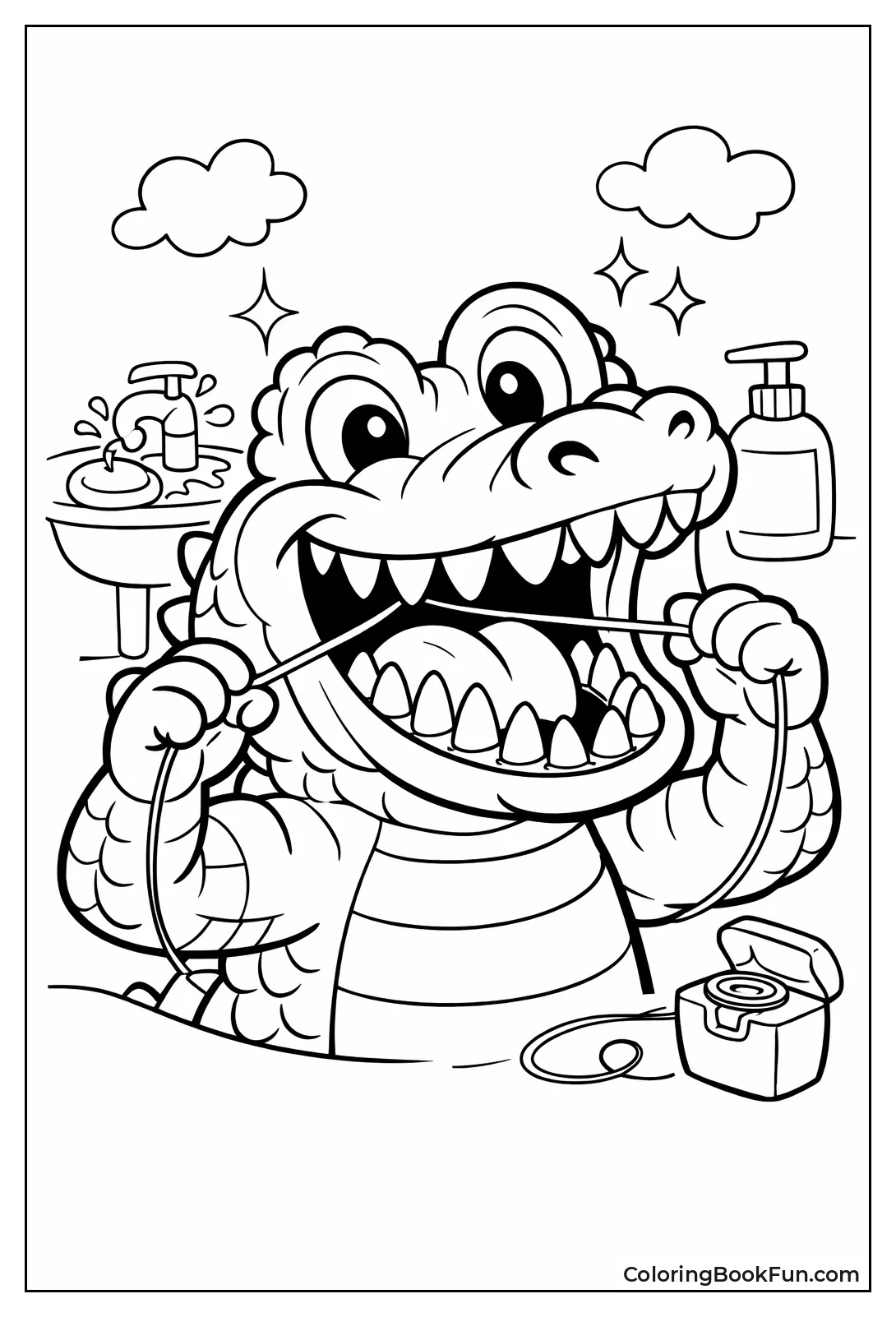 Alligator Flosses Big Teeth