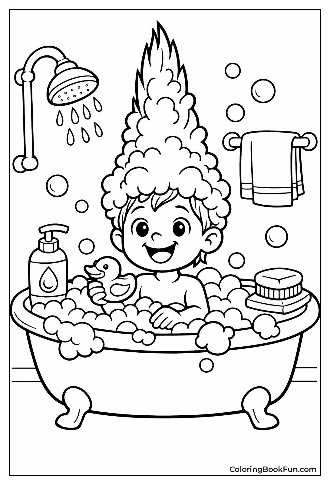 Child's Funny Shampoo Mohawk