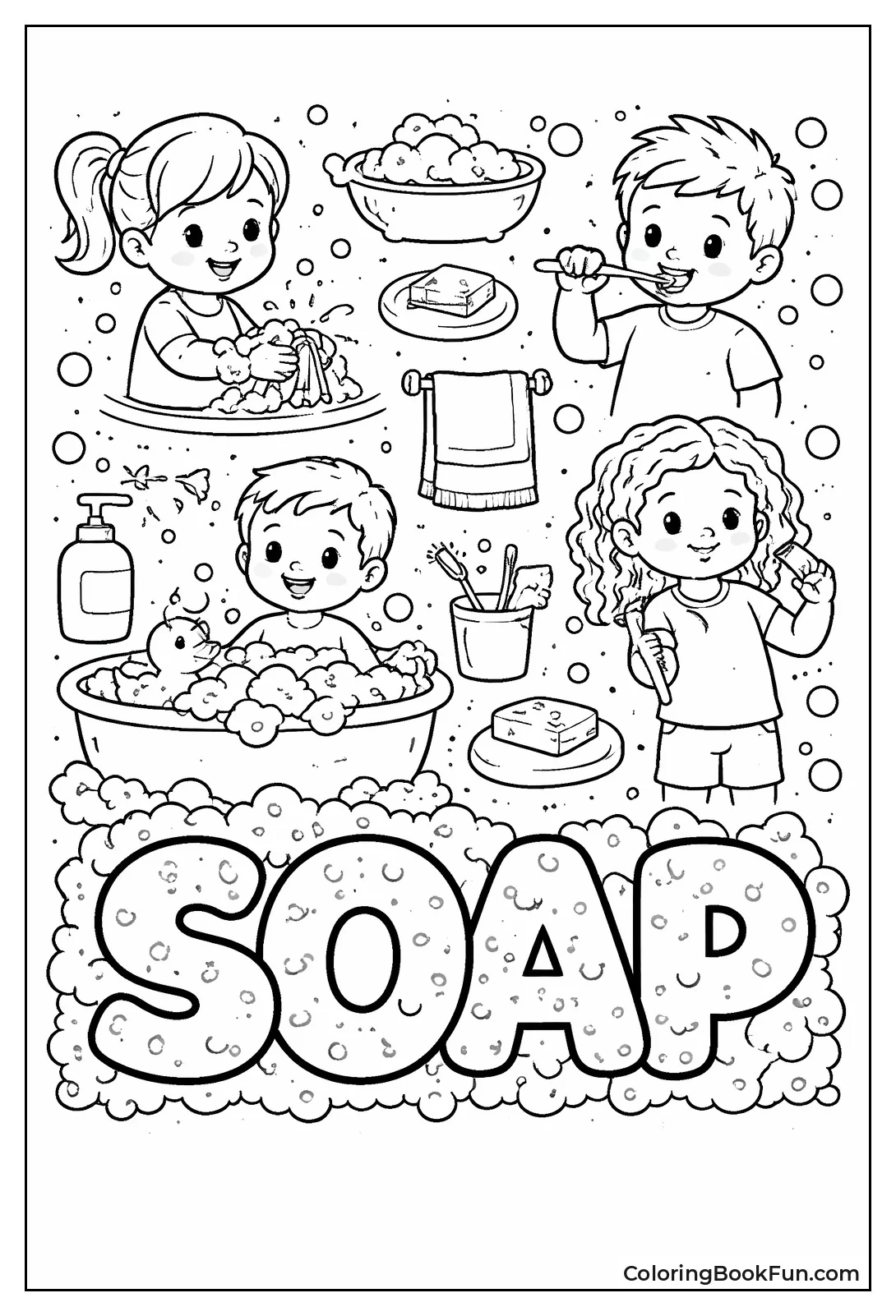 Block Letters Spell Soap