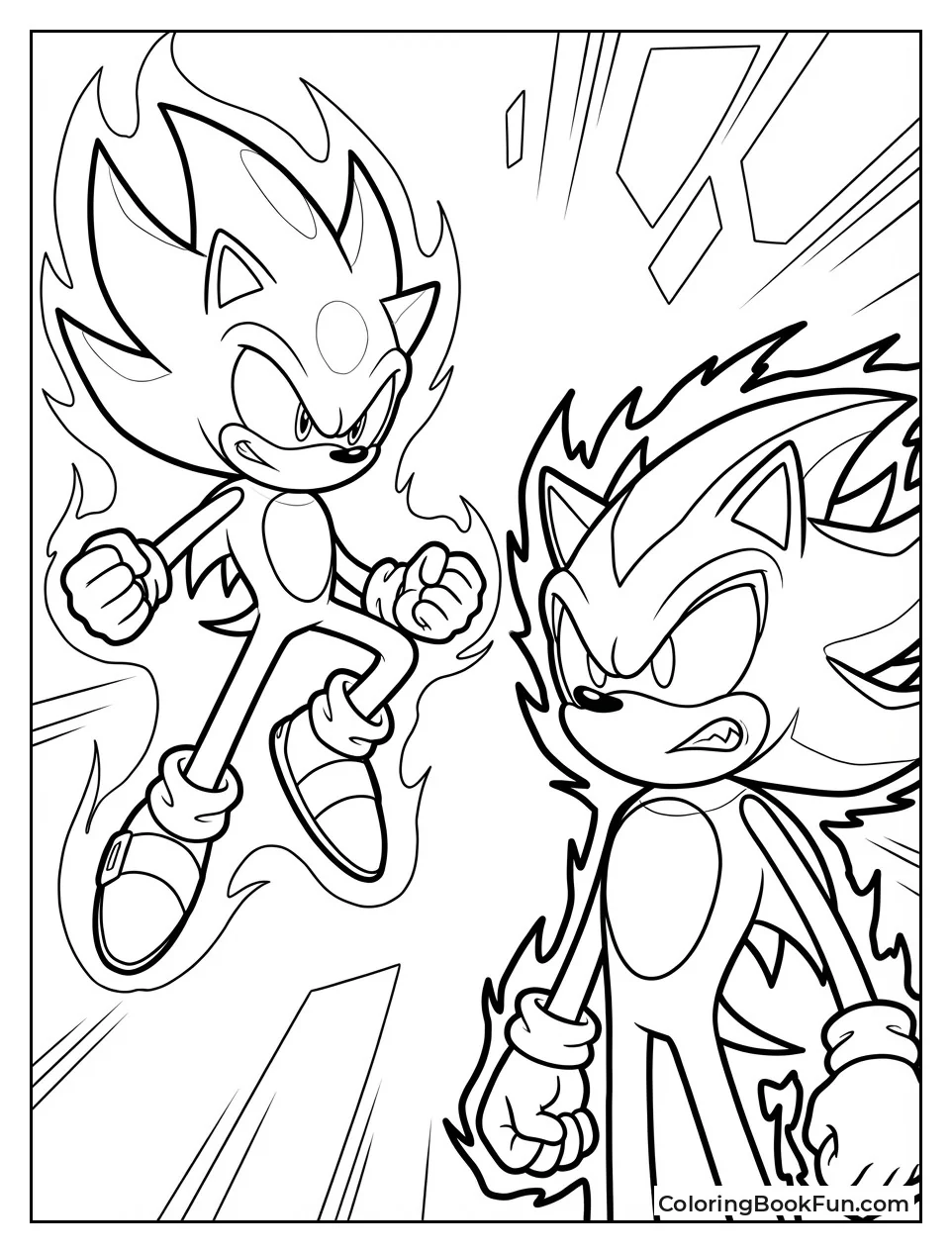 Golden Hyper Sonic and Dark Sonic