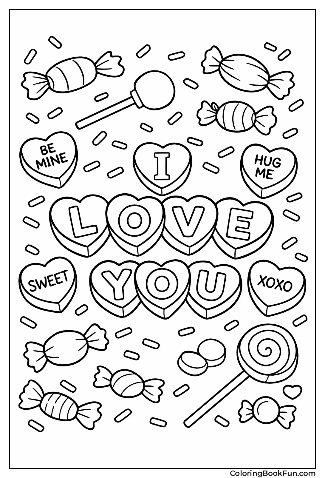 Candy Hearts Spell I Love You