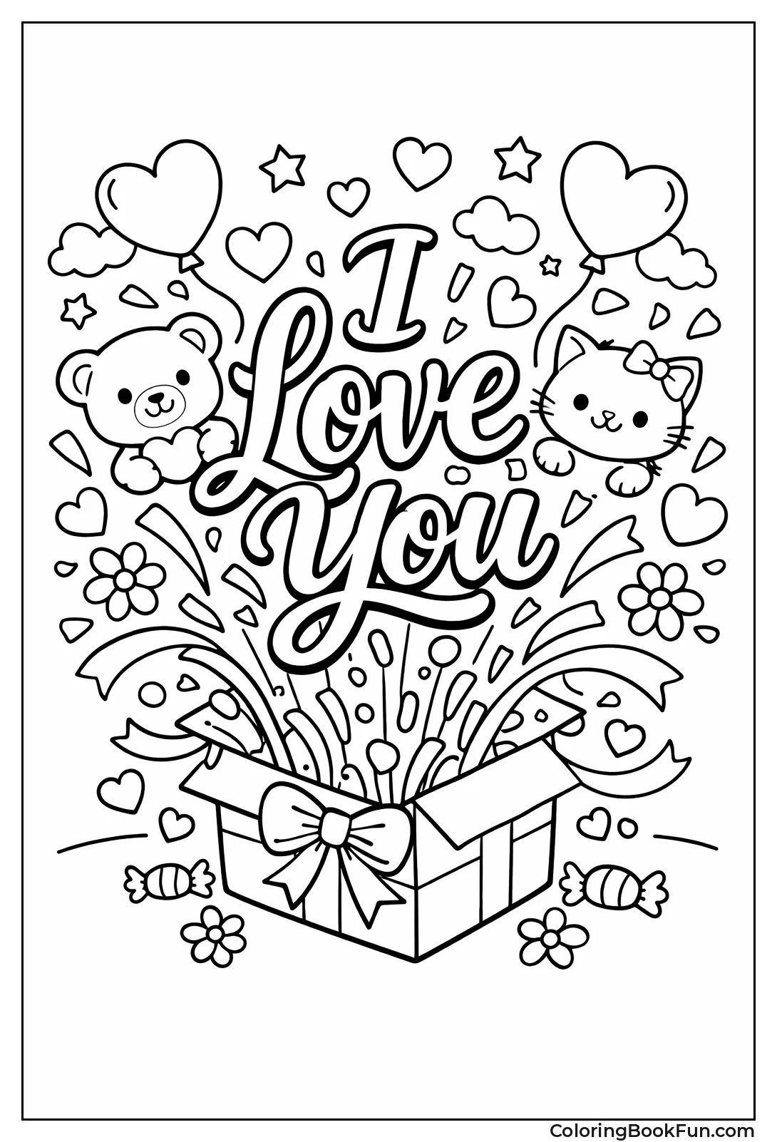 Gift Box Pops Out Love